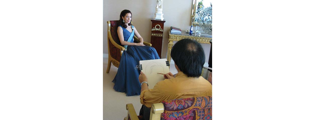 Jiawei with Princess Mary in 2005